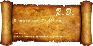 Rumszauer Diána névjegykártya